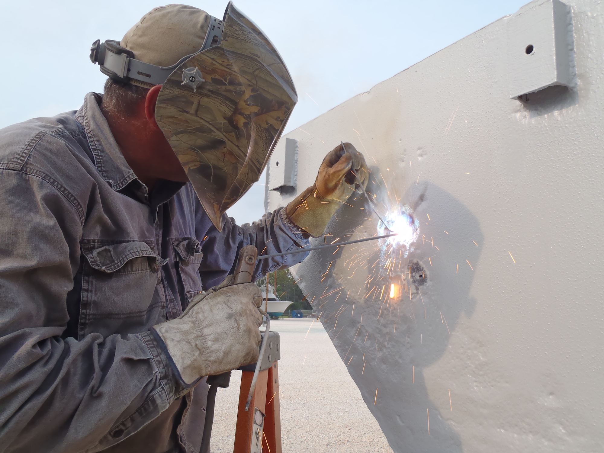 Marine metal fabrication project by Gulf Coast Welding