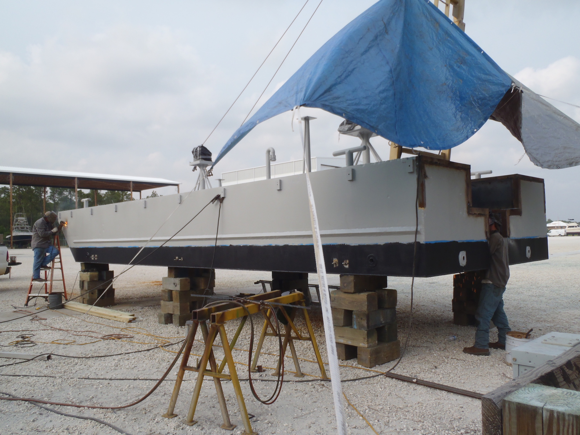 Marine metal fabrication project by Gulf Coast Welding